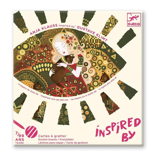 Golden Goddesses FSC MIXUn pachet de cartona&537;e razuibile &icirc;i invit&259; pe copii s&259; descopere stilul lui Gustav Klimt marele maestru al Art Nouveau Folosind stiloul din lemn copiii razuiesc suprafa&539;a cartona&537;elor dezv&259;luind motivele imaginate de ilustrator Compozi&539;iile sunt dezv&259;luite treptat iar scenele cu pete aurii prind via&539;&259;