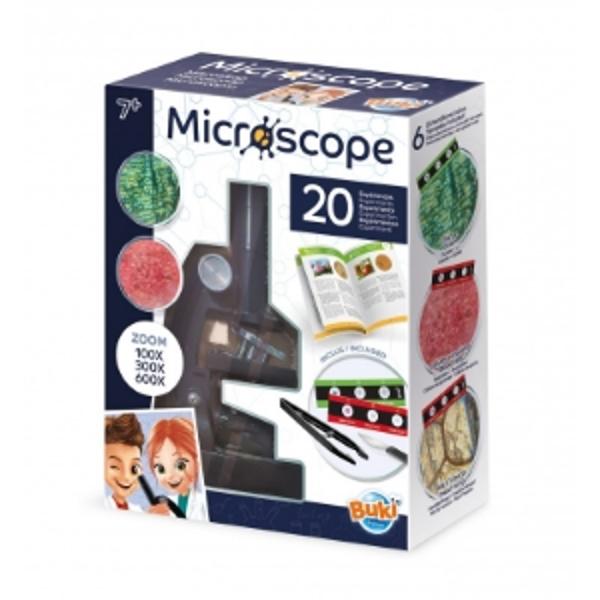 Exploreaz&259; lumea microscopic&259; folosind un microscop cu puteri de m&259;rire de 100x 300x &537;i 600x ideal pentru &icirc;ncep&259;tori Include 20 de experimente care te ajut&259; s&259; &icirc;n&539;elegi substan&539;ele din jurul nostru precum &537;i materiale pentru preg&259;tirea propriilor mostreCon&539;ine lamele cu mostre de ceap&259; polen arip&259; de insect&259; &537;i celule sanguineInclude un ghid cu instruc&539;iuni &537;i 