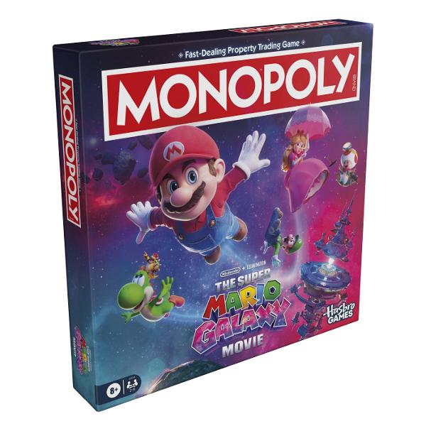 Joc Monopoly Super Mario Galaxy in Limba Engleza combina mecanica clasica Monopoly cu universul spectaculos Super Mario Galaxy Jucatorii calatoresc prin galaxie cumpara proprietati colecteaza chirii si incearca sa isi dezvolte avantajul fata de adversari intr-o editie tematica inspirata de personajele si aventurile din lumea Super Mario Grafica jocului este inspirata din universul Nintendo si include personaje cunoscute precum Mario Luigi Peach Yoshi si Bowser oferind o experienta 