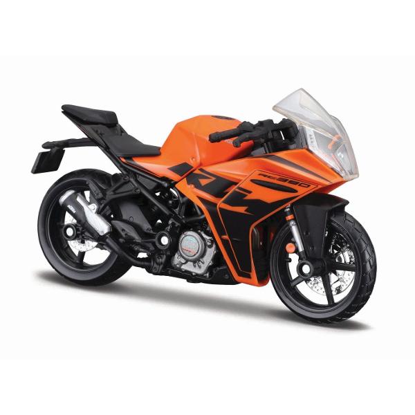 Traieste experienta supersport la scara redusa cu aceasta motocicleta in miniatura KTM RC 390 parte din gama exclusivista Maisto Special Edition Reprodusa la scara 118 aceasta replica surprinde perfect spiritul unei legende pe doua roti recunoscuta pentru viteza agilitate si designul agresiv Construita din metal turnat die-cast cu elemente din plastic de calitate motocicleta impresioneaza prin atentia la detalii carenaj aerodinamic motor fin conturat suspensii realiste si evacuare 