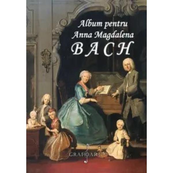 Volumul de fa&355;&259; reprezint&259; reproducerea aproape complet&259; a con&355;inutului albumului intitulat Klavierb&uuml;chlein f&uuml;r Anna Magdalena Bach o traducere mai exact&259; ar putea fi C&259;rticic&259; de clavir pentru Anna Magdalena Bach Originalul legat &icirc;n pergament verde poart&259; pe copert&259; scrise cu litere &351;i cifre aurii ini&355;ialele A M B &351;i anul 1725