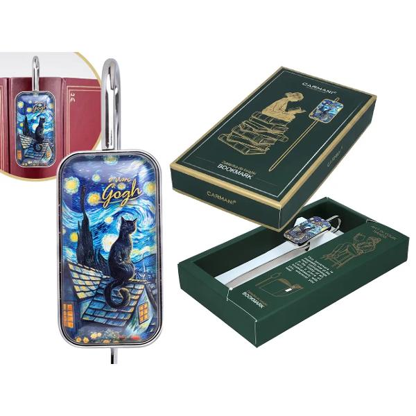 Transform&259; fiecare moment de lectur&259; &icirc;ntr-o experien&539;&259; plin&259; de elegan&539;&259; cu acest semn de carte metalic inspirat de arta celebrului pictor Vincent van GoghCu un design rafinat &537;i un finisaj argintiu semnul de carte &icirc;mbin&259; frumuse&539;ea artei cu utilitatea unui accesoriu practic Elementul decorativ inspirat din universul artistic al lui Van 