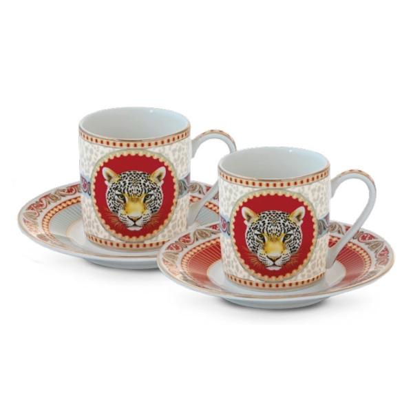 Adaug&259; o not&259; de elegan&539;&259; exotic&259; momentelor dedicate cafelei cu acest set de 2 ce&537;ti din por&539;elan din colec&539;ia Leopard de la Easy LifeCu un design rafinat ce&537;tile sunt decorate cu portretul unui leopard &icirc;ncadrat &icirc;ntr-un medalion ro&537;u &537;i &icirc;nconjurat de motive ornamentale elegante Combina&539;ia de crem ro&537;u &537;i 