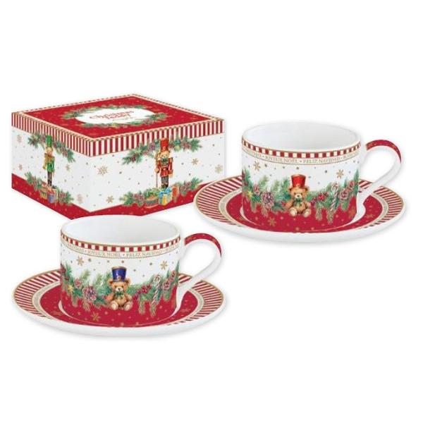 Bucur&259;-te de farmecul s&259;rb&259;torilor de iarn&259; cu setul de 2 ce&537;ti din por&539;elan Easy Life colec&539;ia Christmas Teddy o combina&539;ie elegant&259; &537;i plin&259; de veselie inspirat&259; de magia pove&537;tilor clasice de Cr&259;ciunRealizate din por&539;elan alb cele dou&259; ce&537;ti impresioneaz&259; prin designul festiv &537;i 
