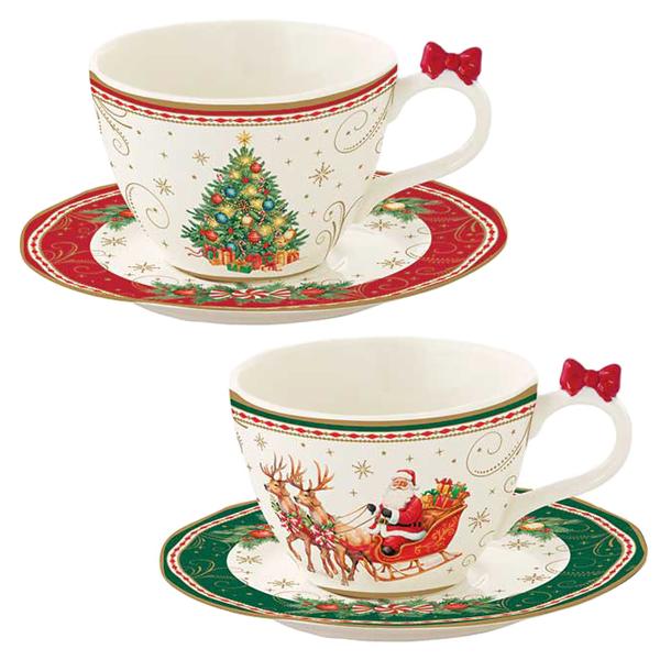 Set 2 ce&537;ti din por&539;elan cu farfurioare Easy Life colec&539;ia Christmas Heritage 120 ml &ndash; R3432CHERTransform&259; fiecare pauz&259; de cafea &icirc;ntr-un moment special cu setul de 2 ce&537;ti din por&539;elan Easy Life colec&539;ia Christmas Heritage o combina&539;ie fermec&259;toare de elegan&539;&259; rafinament &537;i magie a s&259;rb&259;torilor 