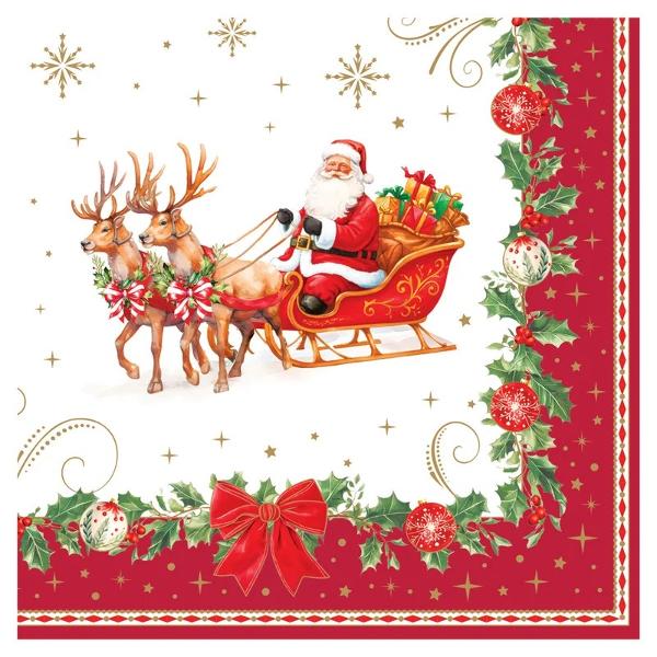 &536;erve&539;ele din h&acirc;rtie cu 3 straturi Easy Life colec&539;ia Christmas Heritage 20 buc&259;&539;i 33 x 33 cm &ndash; R0414CHERCompleteaz&259; decorul mesei de s&259;rb&259;toare cu &537;erve&539;elele din h&acirc;rtie Easy Life colec&539;ia Christmas Heritage un accesoriu festiv elegant care aduce farmecul &537;i magia Cr&259;ciunului &icirc;n fiecare 