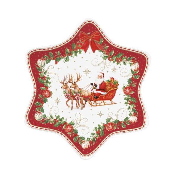 Platou din por&539;elan &icirc;n form&259; de stea Easy Life colec&539;ia Christmas Heritage 225 cm &ndash; R1484CHERAdaug&259; un strop de magie &537;i elegan&539;&259; mesei de s&259;rb&259;toare cu platoul din por&539;elan &icirc;n form&259; de stea Easy Life colec&539;ia Christmas Heritage o pies&259; decorativ&259; deosebit&259; inspirat&259; de farmecul 