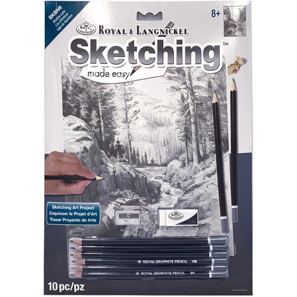 Set pentru realizarea unui desen in creion - Rau de munteTe invitam sa indraznesti sa pasesti in aceasta lume inedita a hobby-ului cu acest set pentru realizarea unui desen in creion - Rau de munte&nbsp;care urmand ghidarea iti va reda un succes Schitarea ajuta la dezvoltarea unor zone diferite ale creieruluiTotodata iti dezvolti capacitatea de a te concentra si de a acorda atentie o abilitate care iti poate fi foarte utila pe tot parcursul vietii si 