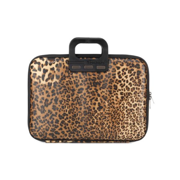 Geanta lux business laptop 156 Bombata LeopardO geanta fashion pentru business si laptop cu un design subtil si functional insa robusta eleganta este fabricata din piele ecologica cu manere rezistente din silicon Geanta lux business laptop 156 Bombata Leopard nu este deloc plictisitoare ea este realizata din materiale rezistente avand un model animal print- leopard Marginile elegante care mascheaza perfect fermoarul dau acea nota 