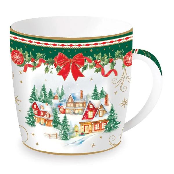 Transform&259; fiecare pauz&259; de cafea sau ceai &icirc;ntr-un moment plin de magie cu cana din por&539;elan Easy Life colec&539;ia Christmas Heritage Inspirat&259; de farmecul tradi&539;ional al Cr&259;ciunului aceast&259; can&259; &icirc;mbin&259; elegan&539;a por&539;elanului cu atmosfera cald&259; &537;i primitoare a s&259;rb&259;torilor de iarn&259;Cu o capacitate de 
