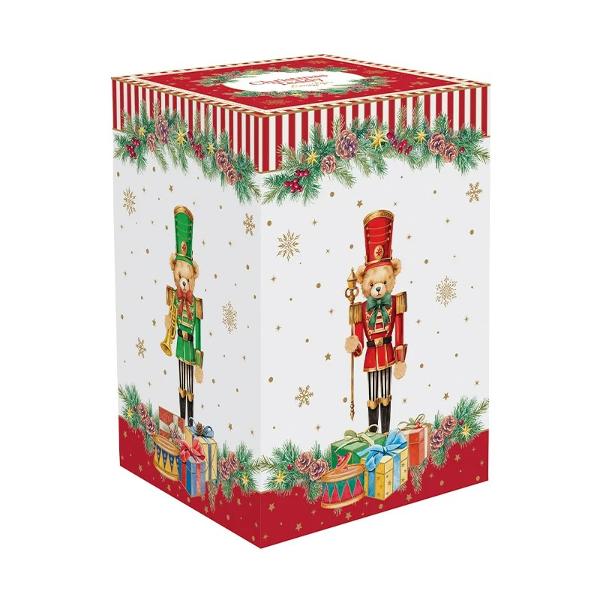 Adu farmecul pove&537;tilor de Cr&259;ciun &icirc;n buc&259;t&259;ria ta cu borcanul pentru biscui&539;i din por&539;elan Easy Life colec&539;ia Christmas Teddy un accesoriu elegant &537;i plin de veselie care &icirc;mbin&259; utilitatea cu magia &537;i atmosfera cald&259; a s&259;rb&259;torilor de iarn&259;Realizat din por&539;elan alb borcanul impresioneaz&259; prin 