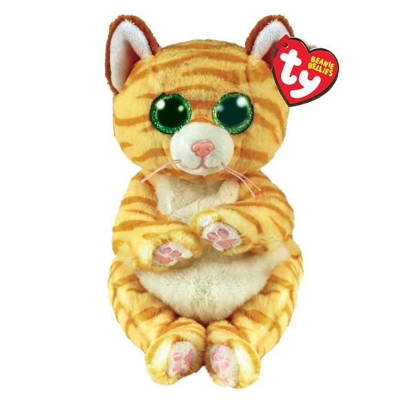 Jucarie de plus TY Beanie Bellies - Mango pisica aurie 15 cm TY40550