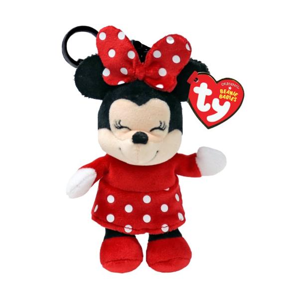 Jucarie de plus TY Beanie Babies - Minnie Mouse breloc 12 cm ty34012