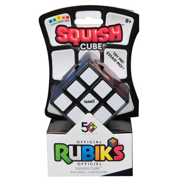 Descopera o noua experienta de joaca si rezolvare a puzzle-urilor cu Rubiks Squish Cube o reinterpretare inovatoare a celebrului Cub Rubik Acest puzzle tridimensional combina provocarea clasica de logica si indemanare cu o textura moale si flexibila oferind o senzatie placuta la atingere Cubul pastreaza mecanismul traditional de rotire iar obiectivul este sa potrivesti culorile astfel incat fiecare fata sa aiba o singura culoare Datorita materialului flexibil cubul poate fi strans 