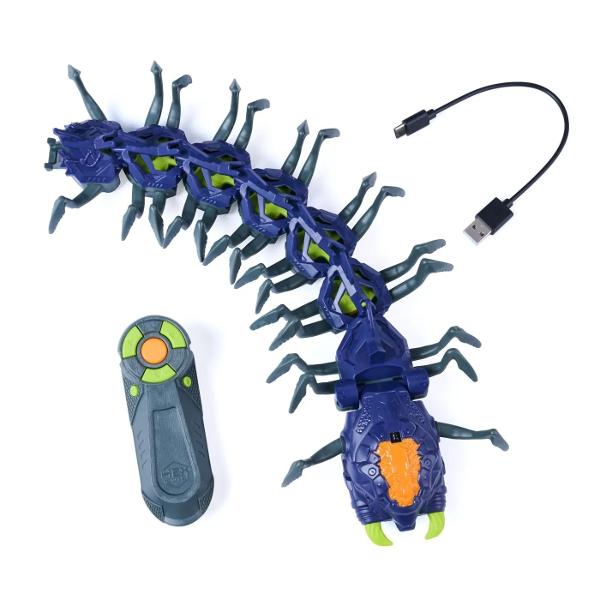 Preia controlul celei mai simpatice si nastrusnice insecte cu Centipedul Poc-Poc cu Telecomanda HEX BOTS Aceasta nu este doar o alta jucarie cu telecomanda ci un centiped fasnet care se taraste si se unduieste creat special pentru jocuri interactive si farse pline de surprize Strange jucaria sub forma de bila aseaz-o la locul potrivit si cu o simpla apasare de buton pe telecomanda priveste cum se deschide brusc si porneste la drum pe podea cu ochii sai LED stralucind pentru un efect 