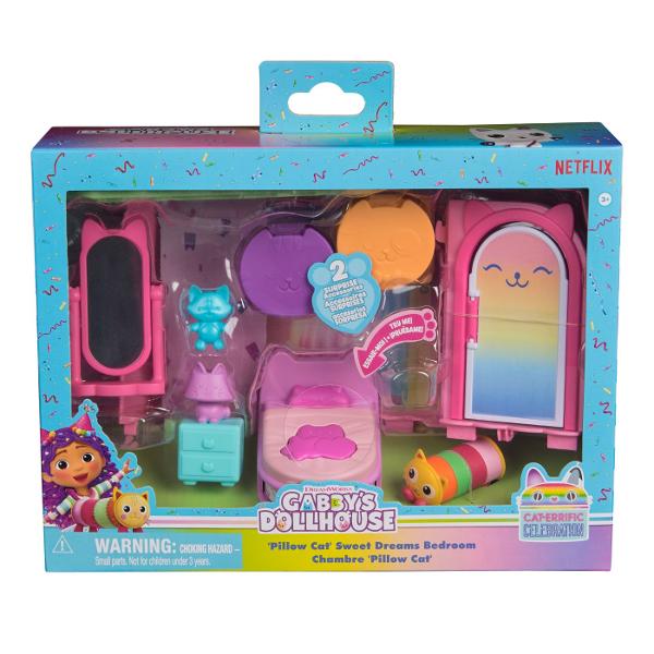 Set camera Deluxe Acest set de joaca magic draguta aduce la viata pentru copii lumea incantatoare a unuia dintre cele mai populare basme Netflix Casa de papusi a lui Gabi Setul include o camera profesionala completa cu o multime de accesorii interesanteCasa de papusi a lui Gabi ii indruma pe copii catre un basm magic unde pot sa o cunoasca pe Gabi si pe prietenii ei &Icircn basm ratacind prin casa lui Gabi ei pot descoperi diferitele camere unde ii asteapta aventuri incitante Casa 