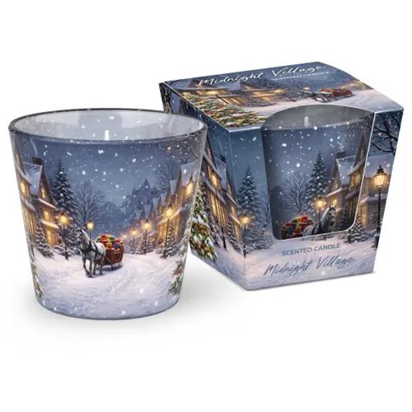 Descoper&259; magia serilor de iarn&259; cu lum&acirc;narea parfumat&259; Midnight Village de la Bartek Candles Cu un parfum fructat dulce &537;i reconfortant aceast&259; lum&acirc;nare aduce &icirc;n casa ta atmosfera fermec&259;toare a s&259;rb&259;torilor de iarn&259;Compozi&539;ia olfactiv&259; &icirc;mbin&259; prospe&539;imea merelor suculente &537;i a coac&259;zelor negre cu 