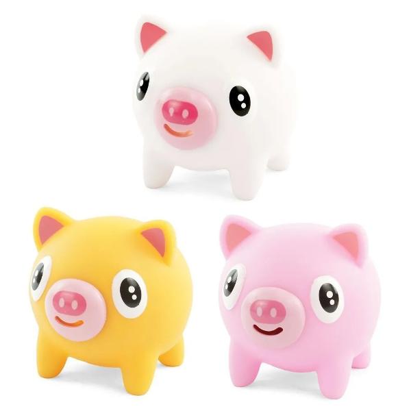 Noisy Pig purcelus jucarie senzoriala este o jucarie amuzanta si interactiva potrivita pentru copiii care iubesc animalutele si joaca tactila Purcelusul are un design vesel cu forme rotunjite si culori placute fiind usor de tinut si manevrat de cei mici La apasare produce sunete distractive de tip &bdquo;pop&rdquo; oferind o experienta de joaca dinamica si captivanta Produsul incurajeaza imaginatia coordonarea mana-ochi si stimularea simturilor fiind ideal pentru joaca acasa in 