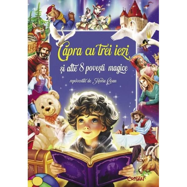 Este o carte color care le prezinta micilor cititori intr-un format redus 9 povesti magice Nici prea lungi nici prea scurte pove&351;tile sunt potrivite pentru a fi citite copiilor seara &icirc;nainte de culcare Basmele din aceasta carte sunt Soldatelul de plumb Frumoasa adormita Printesa si bobul de mazare Degetica Capra cu trei iezi Ursul pacalit de vulpe Masa aseaza-te Lebedele salbatice si Sinbad marinarul