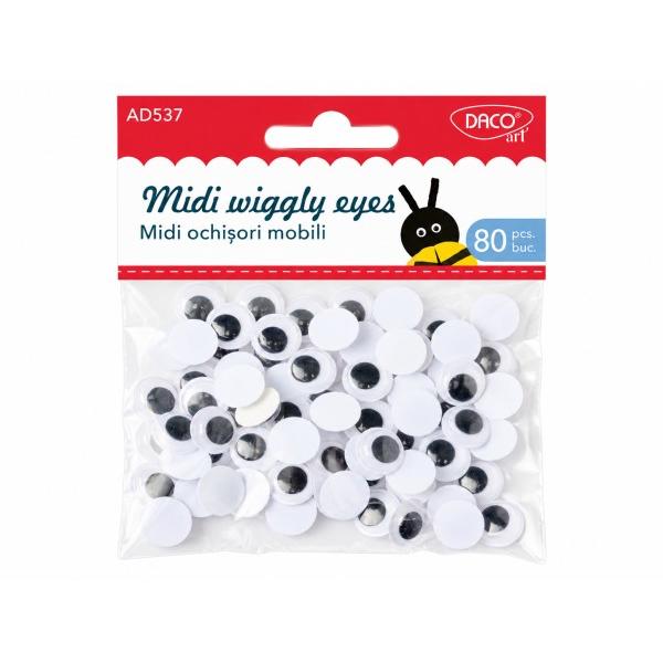 D&259; via&539;&259; proiectelor creative cu setul de ochi&537;ori mobili DACOart AD537 ideal pentru activit&259;&539;i de craft hobby DIY colaje proiecte &537;colare figurine &537;i decora&539;iuni handmadeSetul con&539;ine 80 de ochi&537;ori mobili realiza&539;i din plastic fiecare av&acirc;nd dimensiunea de aproximativ 1 cm Ochi&537;orii au pupila mobil&259; care se 