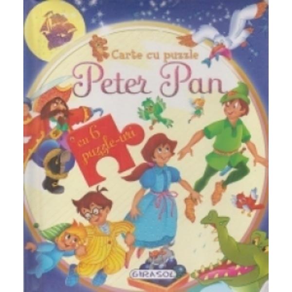 Carte cu puzzle - Peter Pan cu 6 puzzle-uri