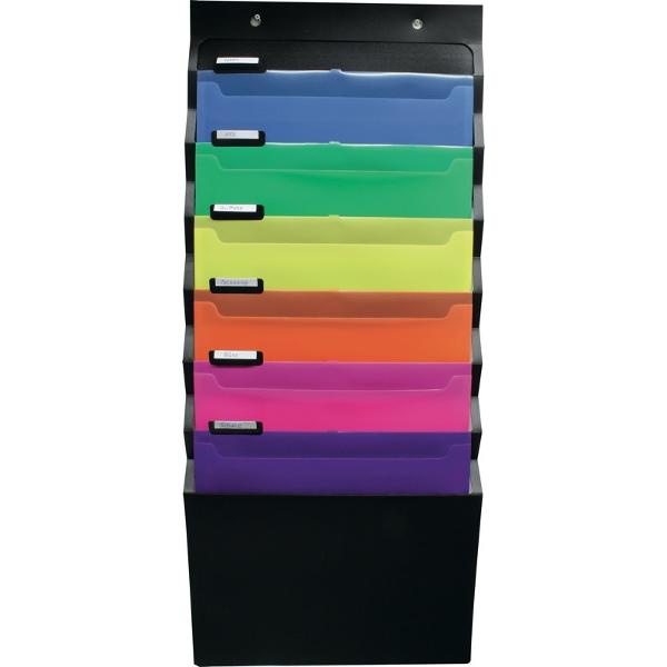 Organizator de birou cu 6 compartimente si 12 etichete Ideal pentru sortarea &537;i p&259;strarea documentelor de format maxim A4 Produs de STYLEX-Germania