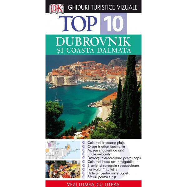 Oricum a&355;i c&259;l&259;tori la clasa întâi sau cu buget limitat acest Ghid Turistic Vizual v&259; conduce spre minunatele locuri pe care vi le pot oferi Dubrovnik &351;i Coasta Dalmat&259; Listele diferite de Top 10 de la cele mai frumoase ora&351;e istorice la cele mai pitore&351;ti plaje v&259; furnizeaz&259; toate informa&355;iile necesare Iar pentru a v&259; economisi timpul &351;i banii v&259; prezent&259;m &351;i o 