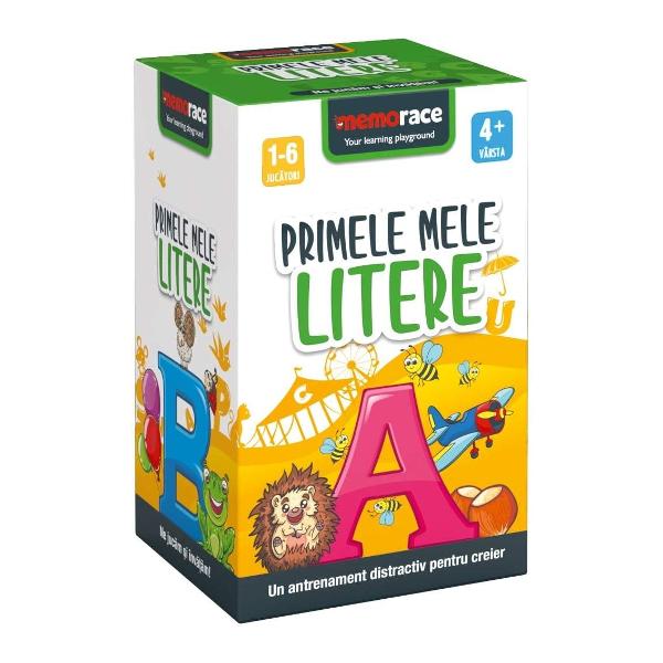 MemoRace - Primele mele litereDescoper&259; carte cu carte literele alfabetului urm&259;rind imagini al c&259;ror nume începe cu acela&537;i sunet sau grup de suneteSeria educativ&259; MemoRace este destinat&259; pentru unul sau mai mul&539;i juc&259;tori atât copii cât &537;i p&259;rin&539;i punând în fa&539;a acestora numeroase informa&539;ii de cultur&259; general&259; din diferite domenii 