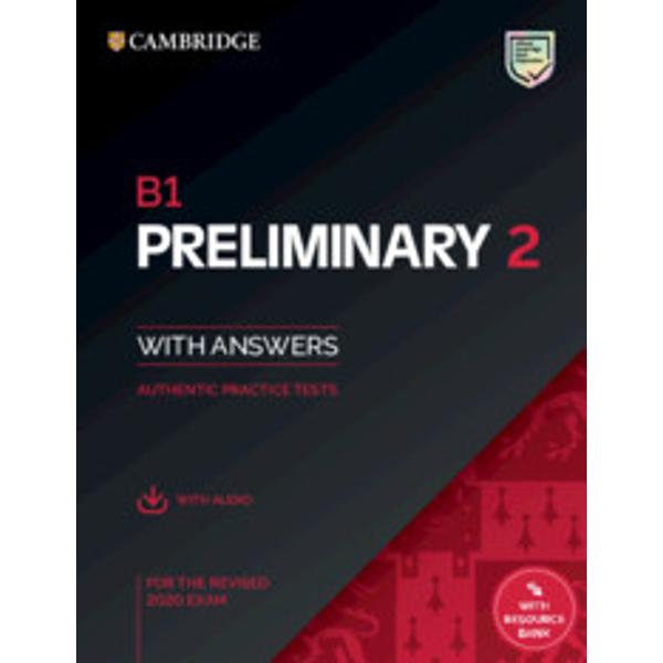 Authentic examination papers from Cambridge Assessment English provide perfect practice because they are EXACTLY like the real examInside B1 Preliminary for the revised 2020 exam youll find four complete examination papers from Cambridge Assessment English Be confident on exam day by working through each part of the exam and scoring system so you can familiarise yourself with the format and practise your exam technique The book contains transcripts sample Writing answers 