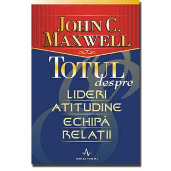 Iata afirmatiile-cheie care constituie fundamentul teoriilor lui John Maxwell expuse concis si limpede in aceasta noua carte ce trece in revista nu numai toate fatetele succesului personal dar si modul in care putem incepe dezvoltarea personala si evolutia benefica a celor care ne inconjoara adevarata misiune pe care o avem de indeplinit In viata si implicit in stiinta conducerii totul se invata Iar John C Maxwell ne ofera din nou principii inovatoare care au trecut deja testul 