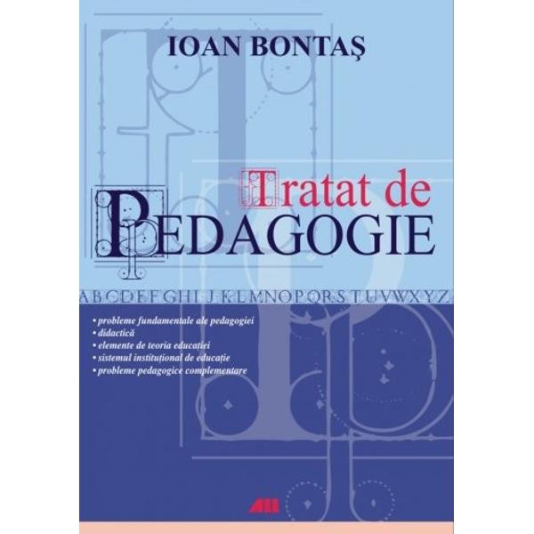 Conceputa ca un manual universitar care abordeaza problemele fundamentale ale pedagogiei ale didacticii si ale sistemului institutional de educatie precum si unele probleme pedagogice complementare de interes major cum ar fi orientarea scolara si profesionala educatia permanenta creativitatea cercetarea pedagogica si managementul educational lucrarea profesorului Bontas se constituie intr-o sursa de informare stiintifico-didactica si este dedicata atat pregatirii pedagogice a 