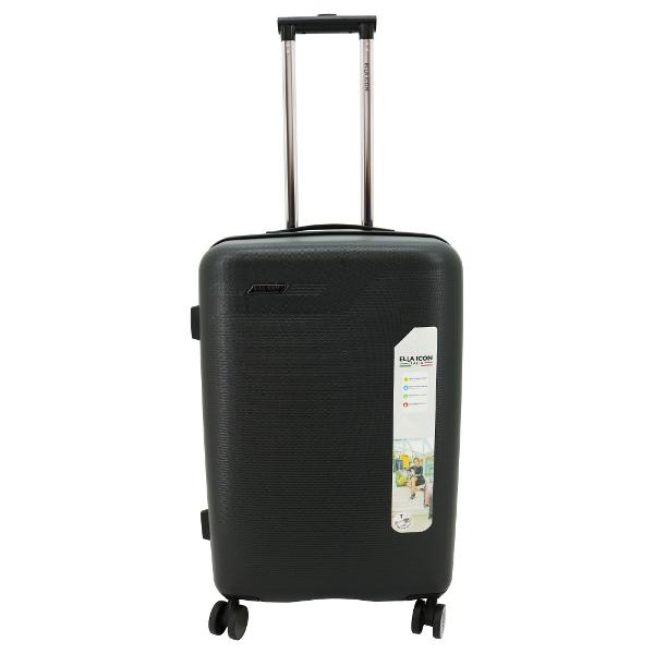 TROLER FLY NEGRU 67x45x27 cm-1438Troler ABS cu structura rezistenta si design inovator4 roti duble spiner asigura o mobilitate marita la transportSistem de inchidere cu cifruManer superior si maner lateral pentru o mai usoara manevrareSistem telescopic din aluminiu cu trei trepte de fixarePicioruse de sustinere in lateralUn buzunar din plasa inchis cu fermoar doua buzunare cu elastic in mijloc buzunar cu fermoarCaptusit la interior benzi 