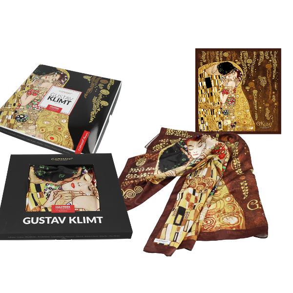 Esarfa Klimt kiss 90x90cm 0239001