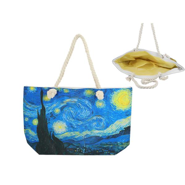 Geanta plaja Van Gogh noapte instelata 56x37cm 0219211