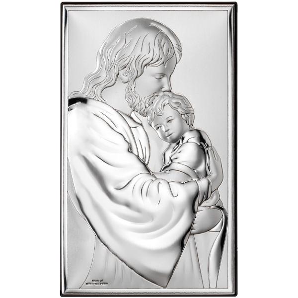 Icoana Argint Isus pentru Botez 65×11 cm