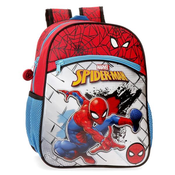 Ghiozdan scoala 42 cm Spiderman Red - bretele ajustabile  ergonomice culoare multicolor cu imprimeu personaj Spiderman 2 compartimente dimensiune 32x42x15 cm material poliester 1 buzunar frontal maner superior 2 buzunare laterale inchidere cu fermoar  Las&259;-l pe Spiderman s&259;-&539;i înso&539;easc&259; copilul în zilele de &537;coal&259; sau în excursii cu aceast&259; colec&539;ie de ghiozdane genti &537;i valize Marvel Ghiozdane pentru 