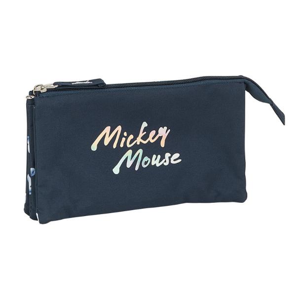 &nbsp;Mickey Mouse MoonDe fapt este un produs multifunctional care poate fi un portofel un pouch pentru maruntisuri un penar pentru scoala sau un portfardStructura acestul portfard fete Mickey Mouse Moon permite toate aceste functionalitati depinde unde vrei sa-l iei si ce nevoie aiLa deschiderea fermoarului se dezvaluie doua compartimente destul de generoase un compartiment central inchis la randul lui cu fermoar pentru lucrurile mai importante 
