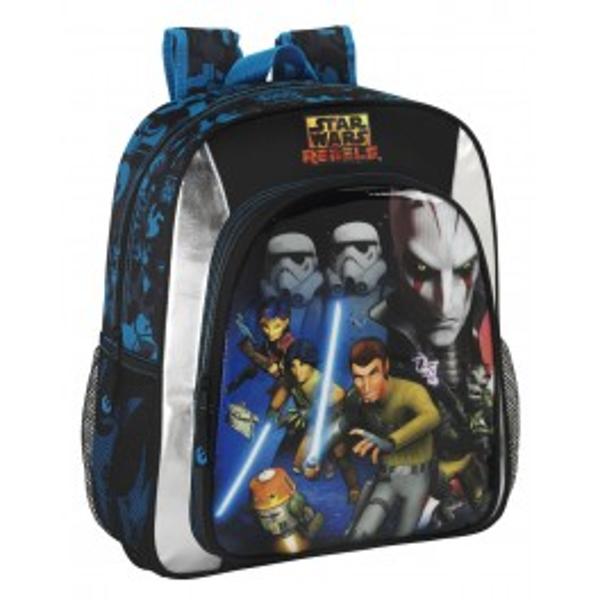 Ghiozdanul junior Star Wars Rebels este destinat copiilor care merg la scoala clasa pregatitoare Compartimentul mare al ghiozdanului junior Star Wars Rebels este inchis cu fermoar Pe fata ghiozdanului Star Wars Rebels avem un buzunar mare in care se pot pastra telefonul si un pachetel cu mancare Bretele din spatele ghiozdanului sunt late si confortabile putand fi reglate in functie de nevoip stylecolor 646464; padding-bottom 