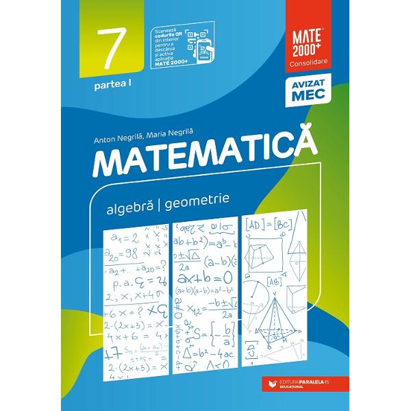 Avizat MEC conform OM nr 469602082019 Seria de lucr&259;ri MATE 2000 CONSOLIDARE destinat&259; claselor de gimnaziu respect&259; toate cerin&539;ele programei referitoare la competen&539;e generale competen&539;e specifice &537;i con&539;inuturi oferind sugestii metodologice dintre cele mai atractive Prin urmare pentru fiecare capitol din program&259; sunt prev&259;zuteun text teoretic 