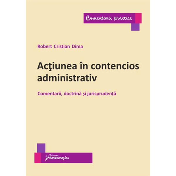 Cartea Actiunea in contencios administrativ expune intr-o maniera sistematizata principalele institutii care configureaza actiunea in contencios administrativ suplimentand cu argumente clare ori suplinind informatiile din lucrarile existente pe piata de carte juridica cu privire la contenciosul administrativComentariile autorului insotite de opinii din doctrina si jurisprudenta relevanta in materie analizeaza institutiile esentiale ale contenciosului 