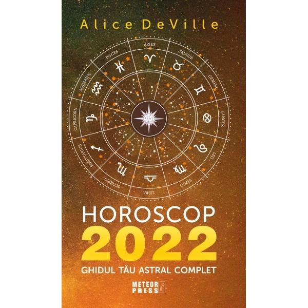 Horoscop 2022 Ghidul tau astral complet de Alice DeVilleAveti sansa sa va planificati cel mai bun an urmarind previziunile astrologice si analiza detaliata pentru fiecare dintre cele 12 zodii Veti afla cum sa faceti alegeri intelepte pentru a profita de oportunitatile ivite luna de luna Fie ca va doriti o noua iubire relatii mai satisfacatoare un loc de munca mai bun o cariera de succes sau o binemeritata vacanta informatiile din aceasta carte va vor ajuta sa va 