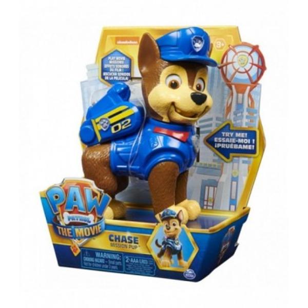 Figurina interactiva Chase de 15 cm a eroilor Paw Patrol cu senzori tactili are detalii autentice ale filmului peste 30 de sunete realiste si iti ofera o noua modalitate de a te juca cu eroul tau preferat Cainele Chase raspunde la atingerea dvs - faceti clic pe pictograma pentru a auzi sunetele reale din film Ochii lui clipesc capul si gura se misca in timp ce interactioneaza cu tine Ajutati catelusul in misiunea de salvare si faceti clic pe rucsacul cainelui pentru a auzi mai multe 