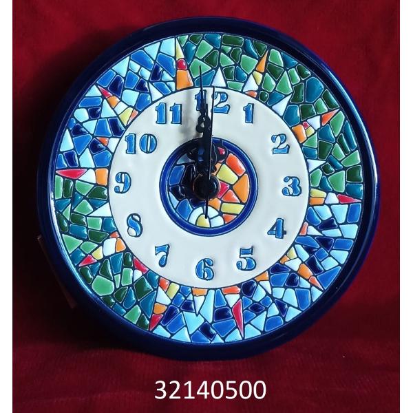 Ceas ceramica cuerda seca decorat manual gaudi 14cm 32140500