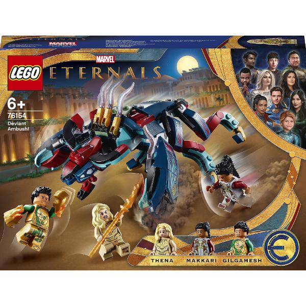 LEGO Super Heroes - Ambuscada Deviantului 76154 197 piese   Joaca pe roluri a luptei dintre 3 Eterni si un Deviant cu 6 picioareCu LEGO Super Heroes - Ambuscada Deviantului 76154 copiii pot recrea actiunea si emotia filmului Eternii al Studiourilor Marvel si pot inventa propriile lor aventuri cu super-eroi Plin de actiune din filmul Eternii al Studiourilor Marvel 