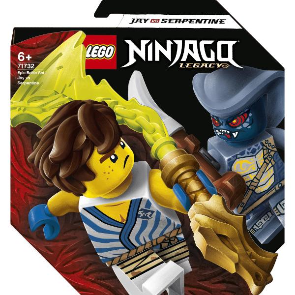 LEGO NINJAGO - Set de lupta epica Jay contra Serpentine 71732 69 piese  Ofera copiilor creativi ocazia de a-si pune in scena propriile lupte cu rotiri si lovituri cu aceasta impresionanta jucarie de constructie Set de lupta epica - Jay contra Serpentine 71732 Robustul set de joc ninja include o statuie sarpe din caramizi si o platforma de lupta rotitoare cu care copiii se pot bucura de ore intregi de joaca distractiva pe 