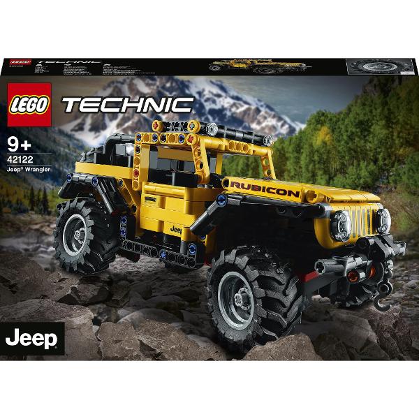 LEGO Technic - Jeep Wrangler 42122 665 piese  Orice copil pasionat de vehicule va fi mandru sa aiba o masina 4X4 performanta Acum poti transforma acest vis in realitate cu modelul de jucarie Jeep Wrangler LEGO Technic 42122 Baietii si fetele de 9 ani si mai mari se vor distra explorand aceasta emblematica masina de teren Exista un buton pentru a actiona directia frontala iar puternica suspensie axiala articulata va permite copiilor 