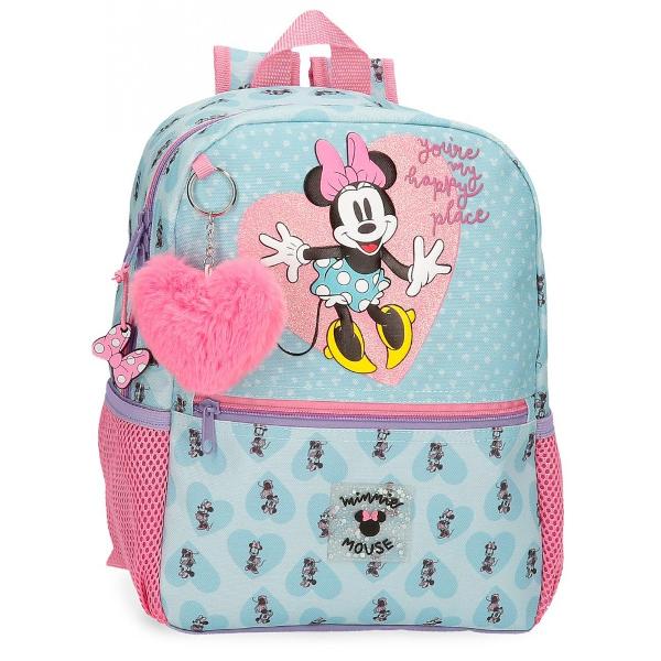 Ghiozdan clasa 0 Disney Minnie Mouse My Happy Place multicolorde culoare multicolor cu imprimeu personaj Minnie MouseDimensiune 25x32x12 cmMaterial poliester care este flexibil si usorBretele sunt ajustabile pentru o purtare confortabila si ergonomice care se adapteaza perfect la spatebr 