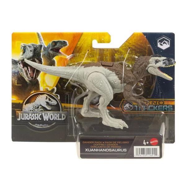 Acesti dinozauri Jurassic World Danger Pack sunt cunoscuti ca strang vaneaza si ataca in haite Alegeti dintre dinozaurii carnivori si ierbivori cu articulatii mobile forma realista si decor autentic Gata pentru joc sau afisare de catre fani cu varsta de 4 ani in sus Aduceti dinozaurul „LA VIAta” folosind Realitatea Augmentata Scaneaza codul de urmarire ascuns in aplicatia gratuita Jurassic World Facts cu un dispozitiv inteligent compatibil Android sau iOS nu este inclus 