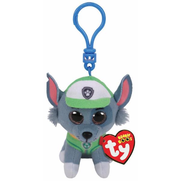 Breloc din plus Beanie Babies PAW PATROL - Rocky 85cm TY 41279