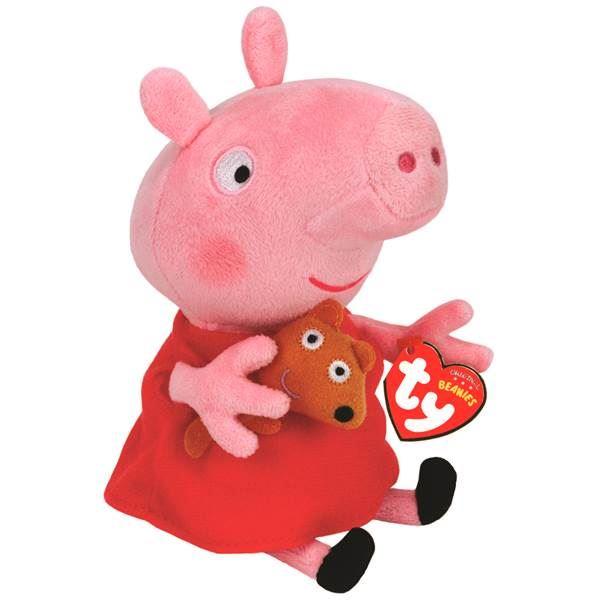 Jucarie din plus Beanie Babies PEPPA PIG - Peppa 15cm TY 46128